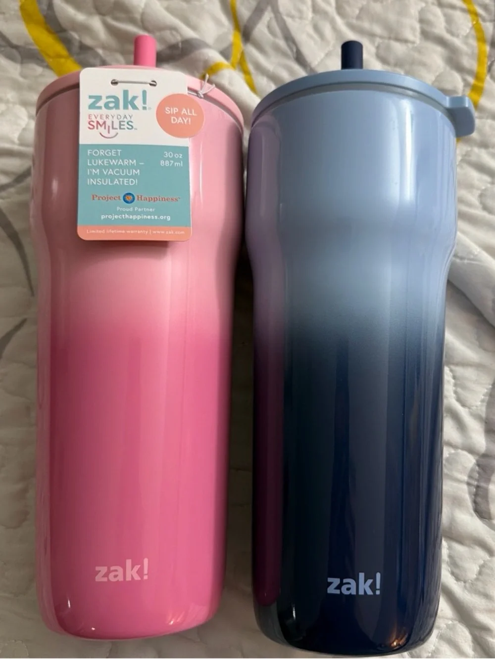 Zak his and hers - Pink & Blue water tumble